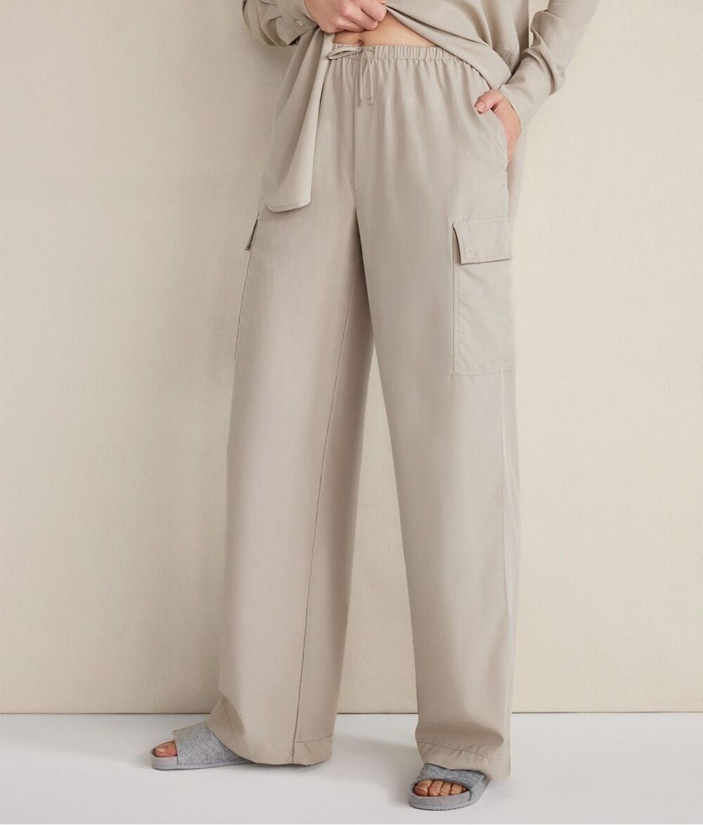 Haven Well Within $118 Drapey Modal Cargo Pants tule fog medium NEW